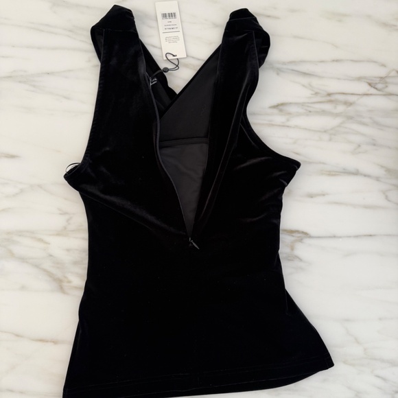ME+EM Black Velvet Halter Neck Top (NWT) Size 4 - Picture 5 of 5